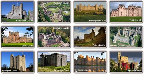 Fridge magnet castles - uk,
