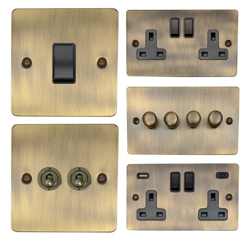 Flat plate antique brass - flat,