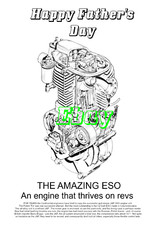 Father's Day Speedway ESO Engine Card with envelope