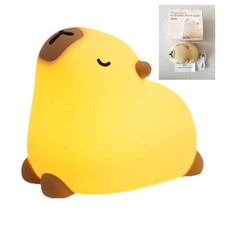 Capybara Meditation Night Light Kids Silicone Rechargeable Warm Cute USB-C Dimma
