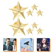  8Pcs Star Badge Lapel Pin