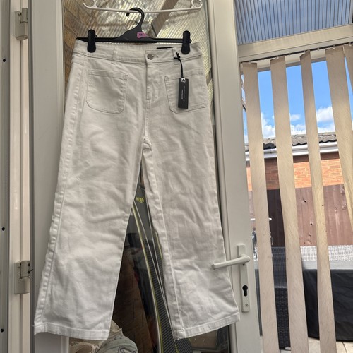 Ladies white denim - white, tu