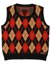 SEAL KAY Womens Vest Tank Top UK 10 Small Multicoloured Argyle/Diamond CL12