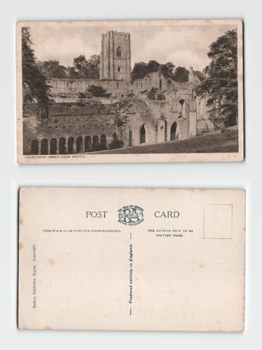 Fountains abbey from - abbey, south