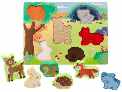 Wooden touch puzzle sensory - touch,