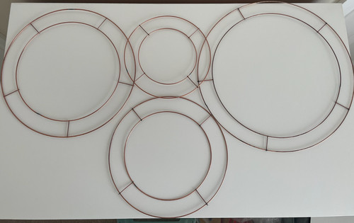 Flat wire wreath rings 10 - flat,