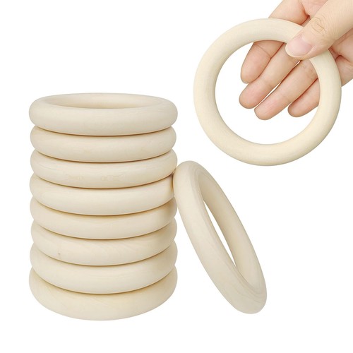 Natural wooden linking - natural, rings