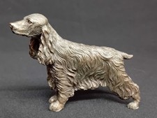 Bronzed Resin 'Cocker Spaniel'. 12 cm Wide. 9.5 cm Tall. Good Condition.