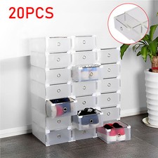 20x Clear Plastic Shoe Storage