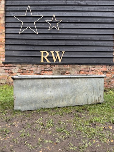 Vintage galvanised trough - galvanised,
