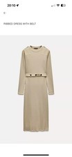 Zara Women Nude beige belted