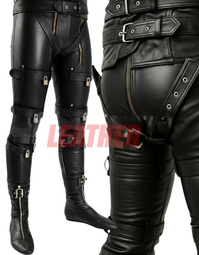 Men leather bondage pant - men,