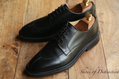 Church black leather derby - black,