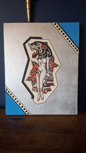 Original art pen crayon - original, &