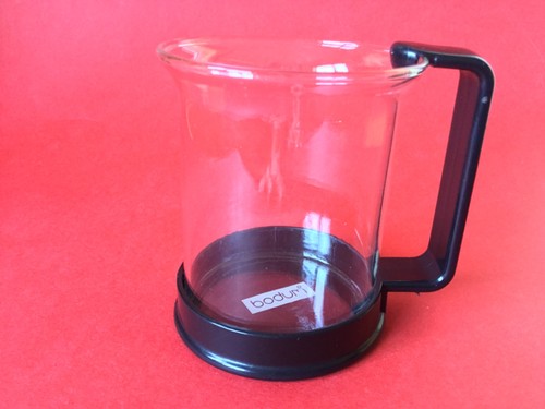 Bodum glass coffee cup black - glass,