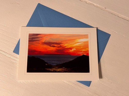 Lundy island sunset - at,