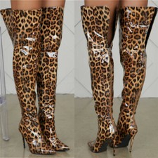 Patent Women Thigh High Boots