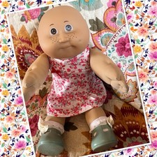 Cute Jesmar Vintage Cabbage Patch Kids Girl Doll Bald Brown Eye HM3 Freckles