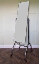 Levine & Son Ltd. London Chrome Cheval Tailor/ Outfitters Mirror (Mid-Century)