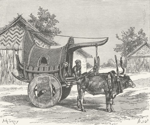 Burma burmese wagon c1885 old - burma.,