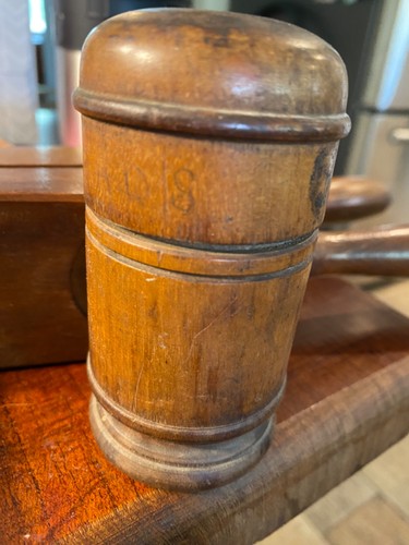 Vintage treenware container - treenware,