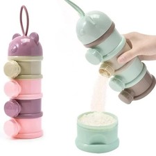4-Layer Baby Milk Powder Formula Dispenser Bottle Container Storage Box UK