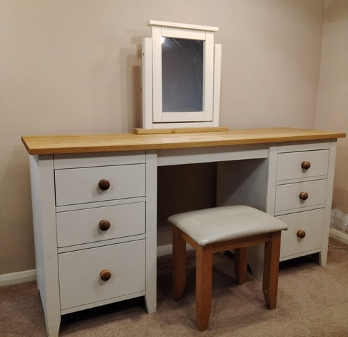 Dressing table with - dressing, mirror