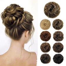 Real Natural Curly Messy Bun
