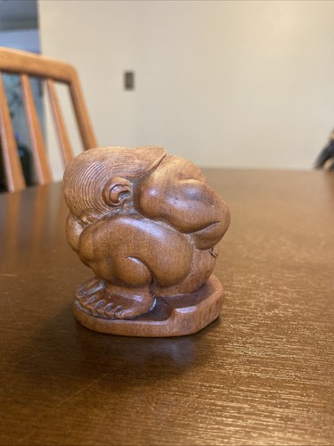 Hand carved wood buddha - wood,