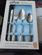 Hammered 16pc Stainless-Steel