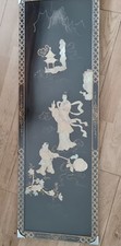 Oriental Room Divider Screen Japanese Chinese Mother of Pearl Ebonised 1 panel 