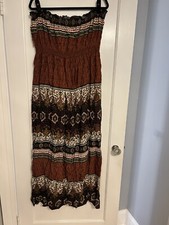 Smocked Sundress Fabric Brown