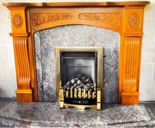 Marble firesurround and wooden