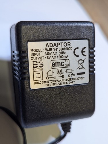 1000ma linear adaptor - 6v,