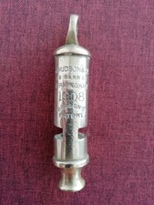 Military Hudson Police Style Whistle stamped 1908