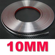 Car Styling Moulding Strip Chrome Trim Decoration Adhesive 10 mm Width 7.5 Meter
