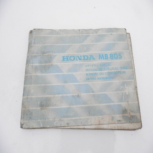 Honda owners manual - mb, s