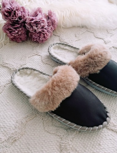 Handmade ladies sheepskin mule - handmade,