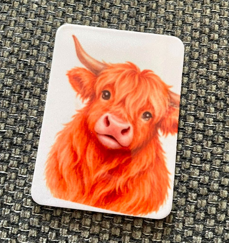 Highland cow fridge magnet - cow,