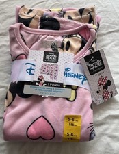 Primark Disney girls Minnie Mouse warm  Fleece Pyjamas Age 5-6 Years