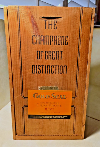 Empty wood box brute gold - of,