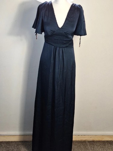 Jarlo navy blue satin maxi - jarlo,