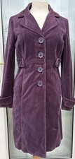 Boden Plum Velvet Cotton Coat