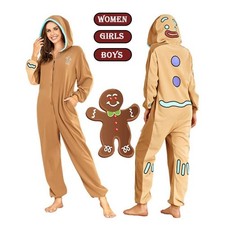 Gingerbread Man Hooded Pajamas