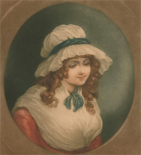 1910 mezzotint georgian girl - 1910,