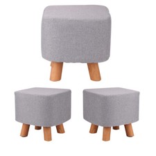 Square padded fabric wooden - square,
