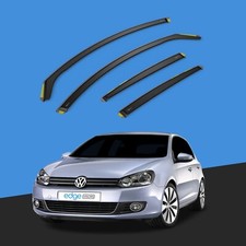 VW GOLF MK6 2008-2012 5 Door Hatchback Wind Deflectors 4pc Tinted
