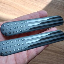 2x 3D American Flag Emblem