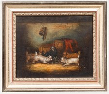 Circle of George Armfield (1808-1893) - Framed Oil, Five Terriers Ratting