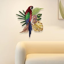 2D Iron Parrot Wall Art